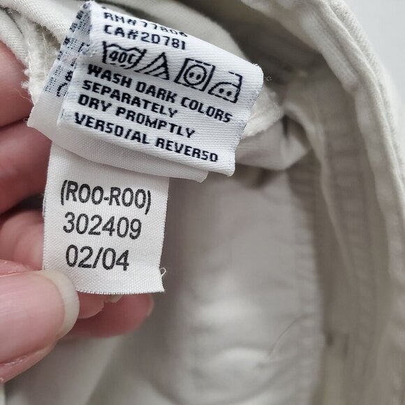 Tommy Hilfiger Women's Y2K Beige Cotton Belted Waist Crops Cropped Khakis Sz 2 - Picture 7 of 8